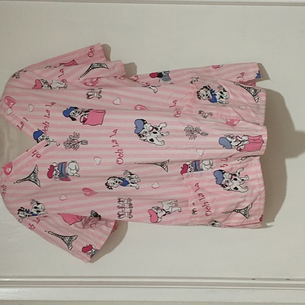 DISNEY 101 DALMATIANS/ "OOH LA LA" NURSE SCRUB Size LARGE - Picture 1 of 7